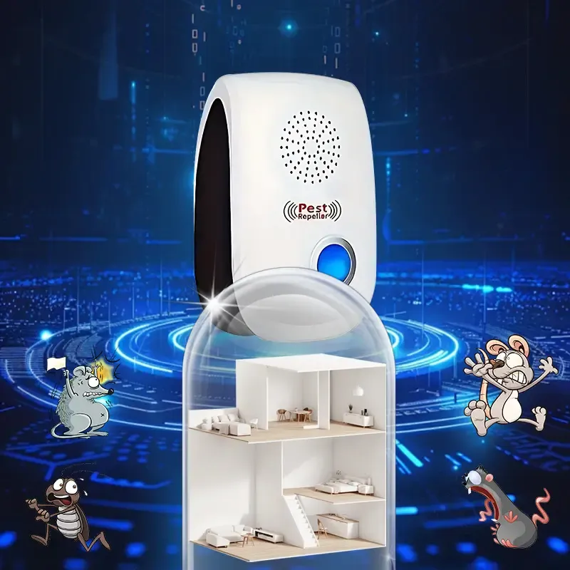 Ultrasonic Pest Repeller for Mice Rats Spiders Roaches & Insects Indoor Home Restaurant Garage Use Effective Pest Control Device