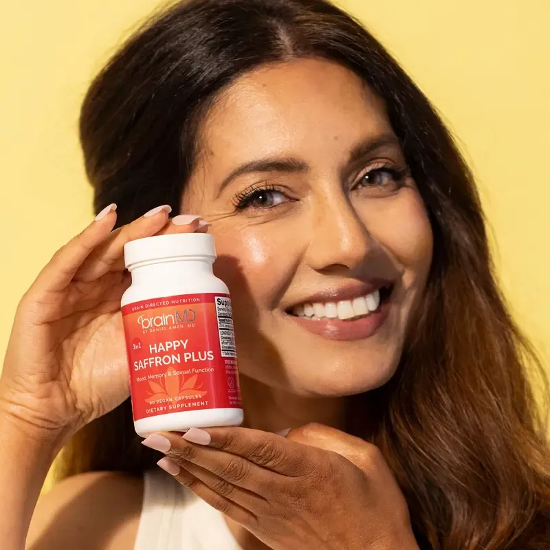 BrainMD - Happy Saffron Plus by Doc Amen | 1 formula for a healthier, happier you - free from gluten, dairy, and eggs