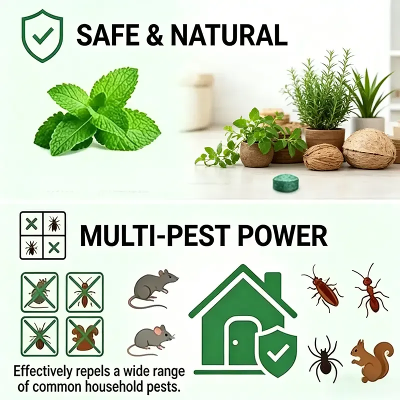 Natural Rodent Repellent Balls! Infused with peppermint and lemon oil, these balls effectively deter squirrels, rats, spiders, and other pests. Safe, long-lasting, and easy-to-use for both indoor and outdoor applications.