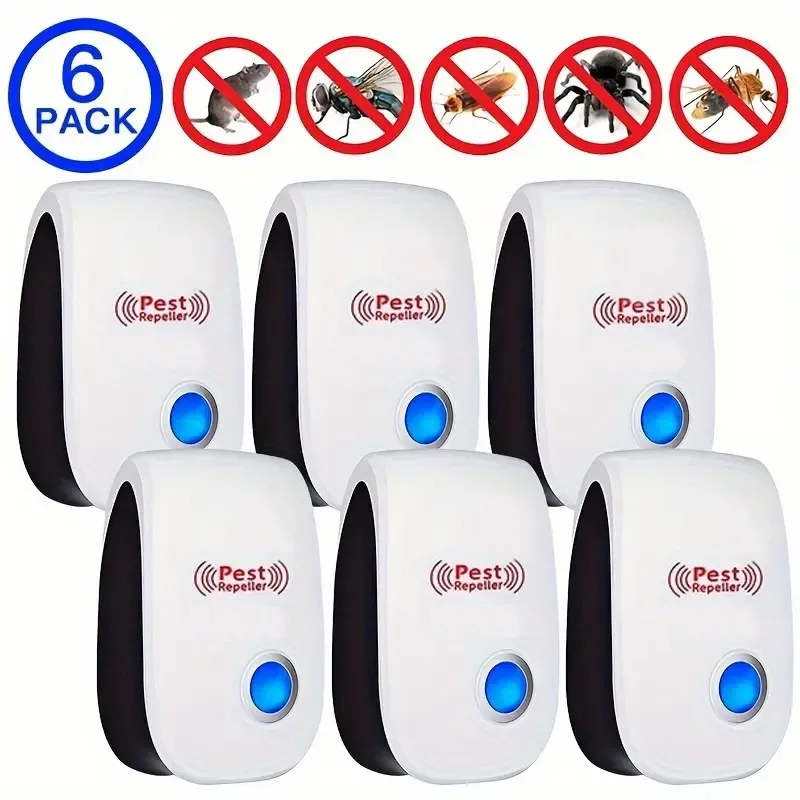 Ultrasonic Pest Repeller for Mice Rats Spiders Roaches & Insects Indoor Home Restaurant Garage Use Effective Pest Control Device