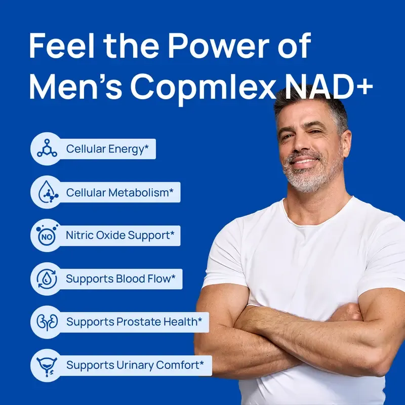 Selerb NAD+ Supplement for Men with NMN - Liposomal Complex with Trans-Resveratrol, CoQ10, Maca & Ashwagandha - Supports Cellular Renewal, Energy & Performance - 60 Capsules Dietary Healthcare Vitamins