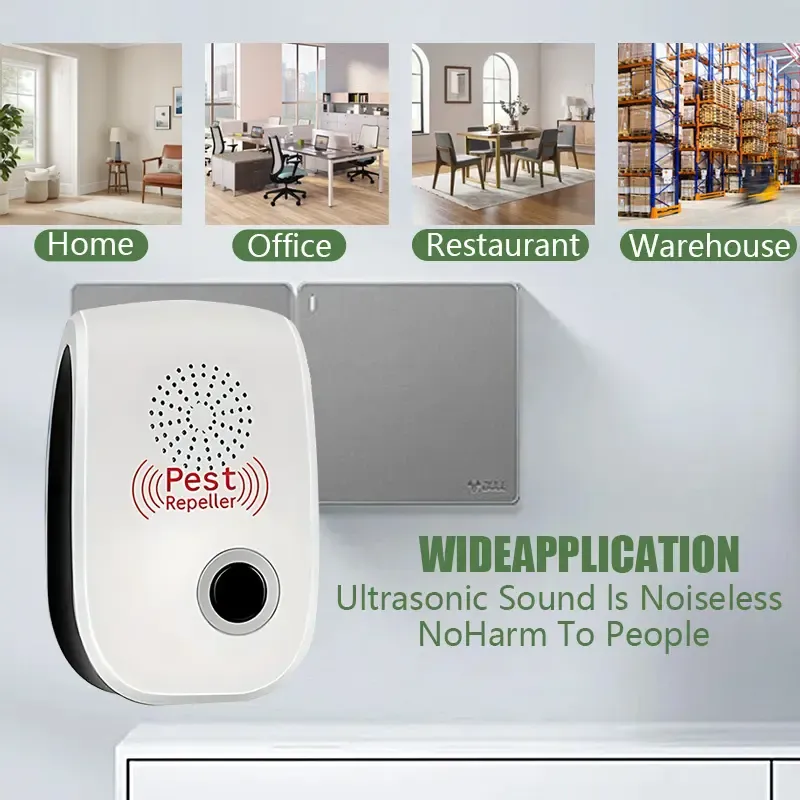 Ultrasonic Pest Repeller for Mice Rats Spiders Roaches & Insects Indoor Home Restaurant Garage Use Effective Pest Control Device