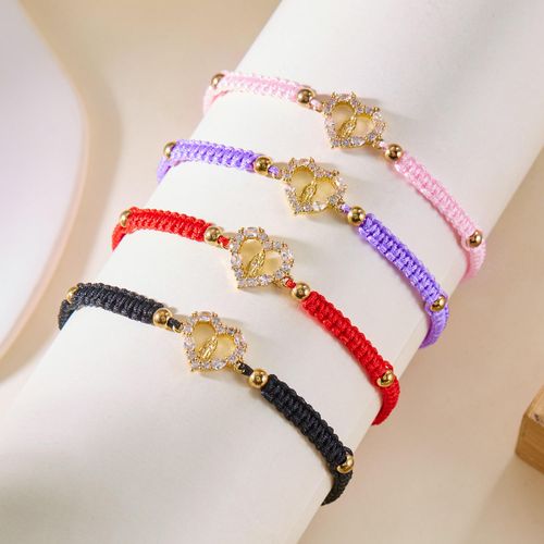 New Virgin Mary Woven Bracelet Fashionable Geometric Heart-shaped Bracelet（2PC）