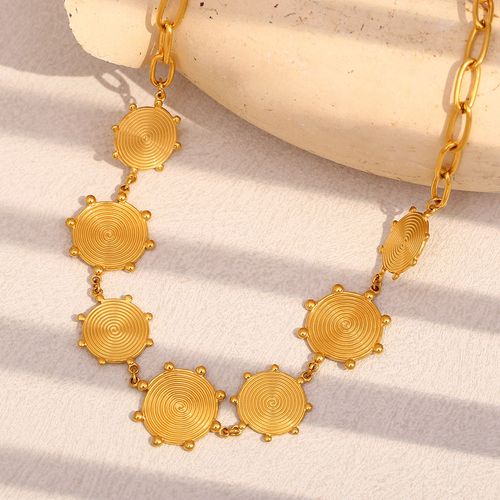Dreamshow Fashion Jewelry Necklaces 18k Gold Plated Jewelry Waterproof Stainless Steel Necklace
