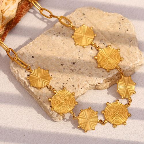 Dreamshow Fashion Jewelry Necklaces 18k Gold Plated Jewelry Waterproof Stainless Steel Necklace