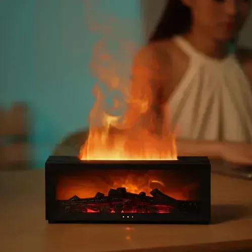 Flame-shaped aromatherapy humidifier