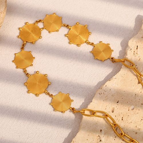 Dreamshow Fashion Jewelry Necklaces 18k Gold Plated Jewelry Waterproof Stainless Steel Necklace