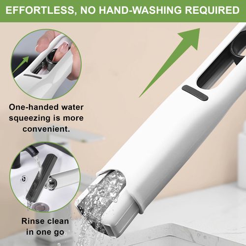 Portable Mini Handheld Mop Powerful Wet and Dry Squeeze Small Mop for Indoor Cleaning for Scouring Pads & Sponges