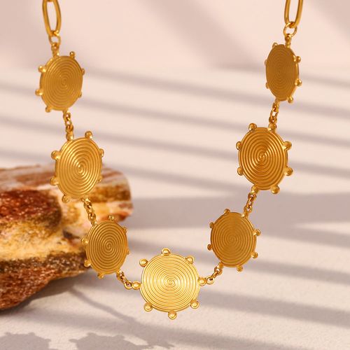 Dreamshow Fashion Jewelry Necklaces 18k Gold Plated Jewelry Waterproof Stainless Steel Necklace