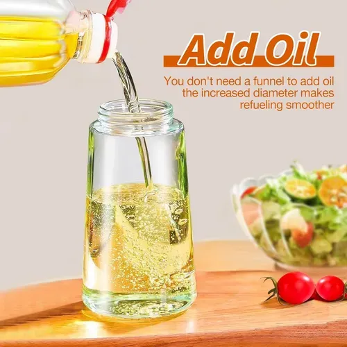 470ml Mist 2 in 1 Olive Oil Dispenser Bottle Premium Glass Oil spray Bottle Oil Sprayer for Cooking