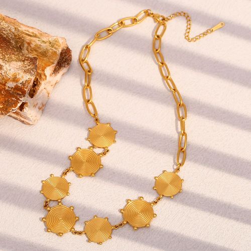 Dreamshow Fashion Jewelry Necklaces 18k Gold Plated Jewelry Waterproof Stainless Steel Necklace