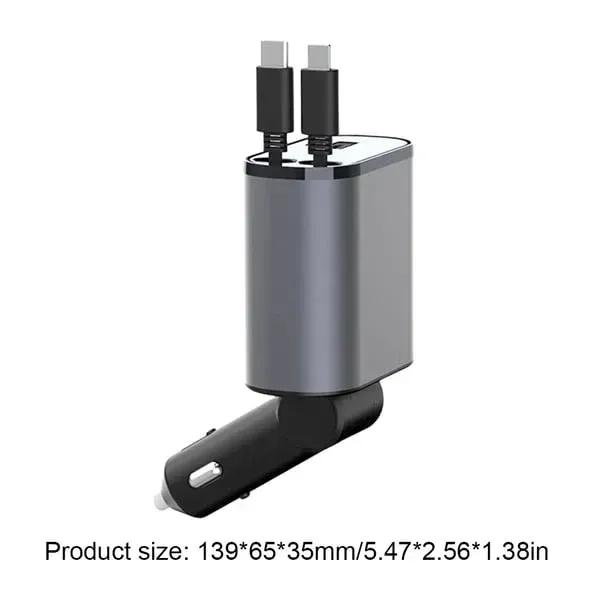 New digital display flash charging USB adapter cigarette lighter one to four 100W super fast charging car charger