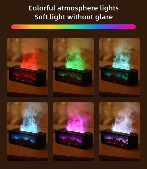 Flame-shaped aromatherapy humidifier