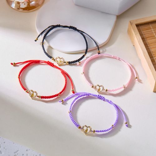 New Virgin Mary Woven Bracelet Fashionable Geometric Heart-shaped Bracelet（2PC）
