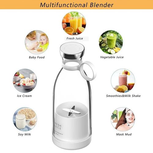 Portable Blender Fresh Juice Bottle Personal Mini Electric Fruit Juicer Cup Blender Mixer for Shakes Smoothies