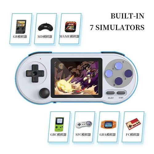 Specification Product Name SF2000 Handheld game console System SGE2.0 Function With search function, collection function, saving function Wireless Controller 2.4G Wireless Controller Support 1-2 Player Emulator ForGames 6000+ Games,7 Emulators Language Chinese ,English Product Description