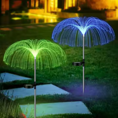 Solar Powered Indoor String Lights Fiber Jellyfish Party Decorative Made of Plastic