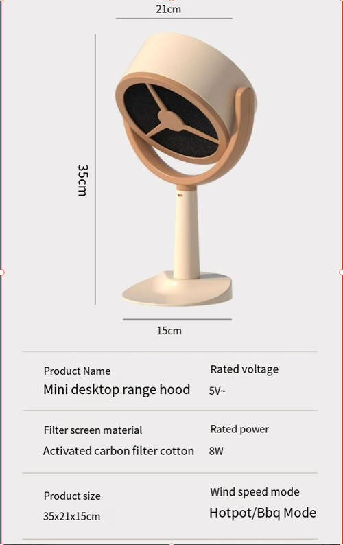 Wholesale Household Desktop Large Wind Range Hood Portable Desktop Mini Range Hood