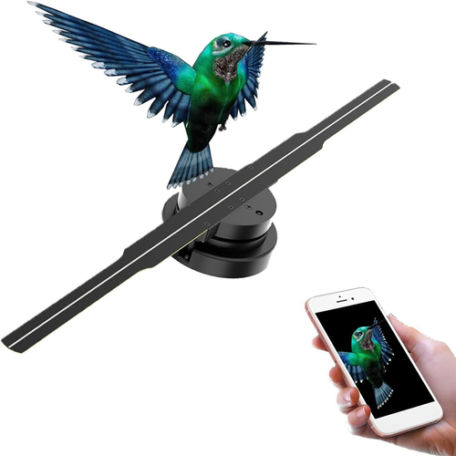 Naked eye 3D holographic projector 244LED three-dimensional rotating suspension aerial imaging fan screen wall-mounted advertising machine