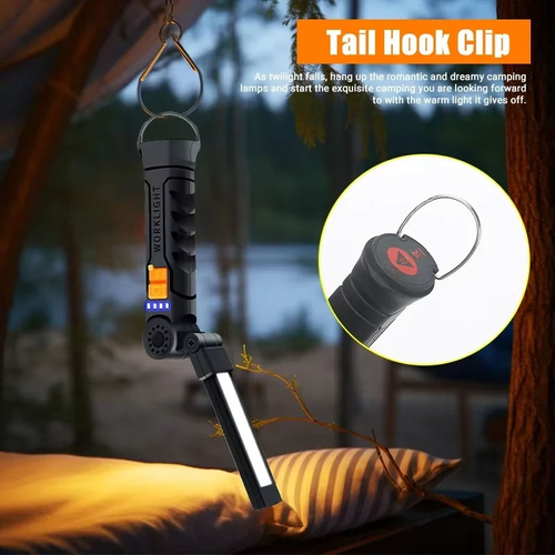 Rechargeable Emergency Torch Portable Inspection Rotate Lamp Cob Car Repair Led Work Light