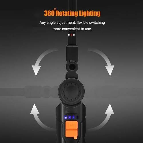 Rechargeable Emergency Torch Portable Inspection Rotate Lamp Cob Car Repair Led Work Light