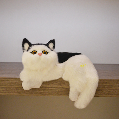 Simulation Cat Animal Model Decoration Home TV Decoration Crafts Doll Cat Good Blessing Gift Hanging Cat Plush Toy