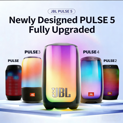 JBL PULSE5 Bluetooth Wireless Speaker, Pulse 5 Generation, Colorful Light Portable Outdoor Camping Speaker for Mobile Phone, Premium Birthday Gift