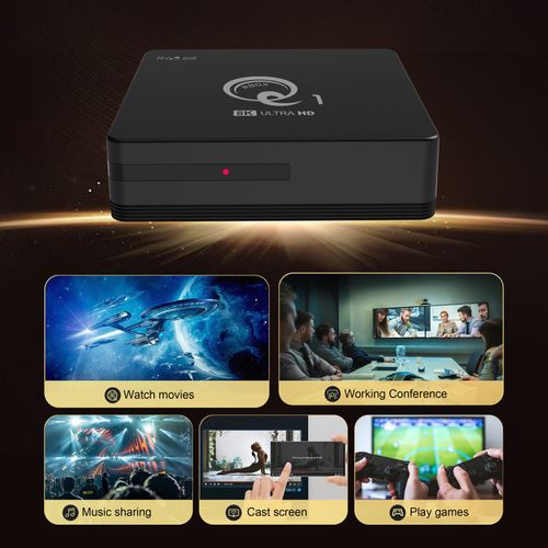 TV Projector Set-Top Box, Bluetooth Voice Network Player, Ultra HD TV, Free Forever for Movies & TV Shows
