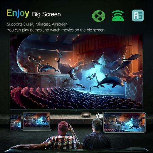 TV Projector Set-Top Box, Bluetooth Voice Network Player, Ultra HD TV, Free Forever for Movies & TV Shows