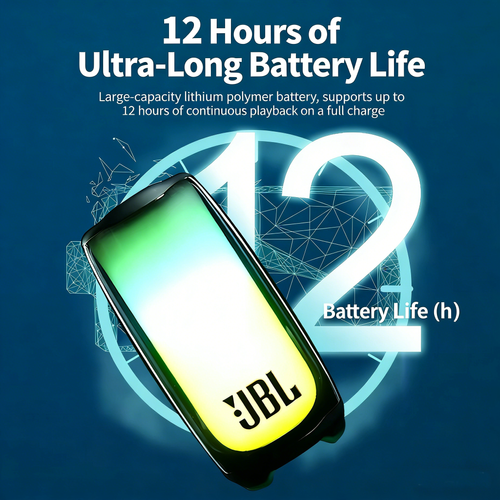 JBL PULSE5 Bluetooth Wireless Speaker, Pulse 5 Generation, Colorful Light Portable Outdoor Camping Speaker for Mobile Phone, Premium Birthday Gift