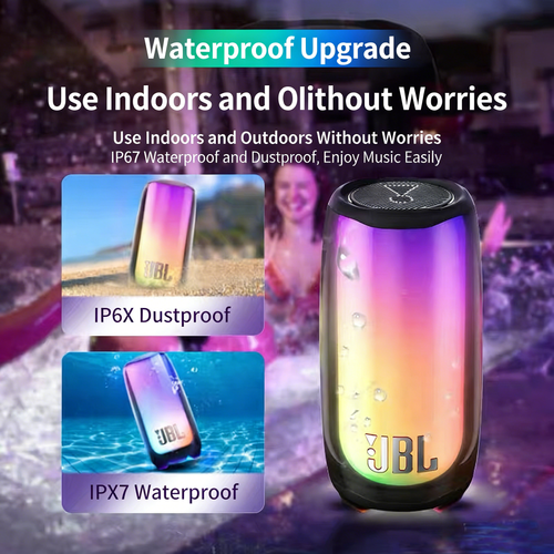 JBL PULSE5 Bluetooth Wireless Speaker, Pulse 5 Generation, Colorful Light Portable Outdoor Camping Speaker for Mobile Phone, Premium Birthday Gift