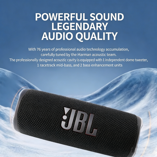 JBL Flip 6 Bluetooth Speaker - Portable Mini Wireless Soundbox with Enhanced Bass for Outdoor Use