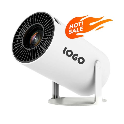 Mini Stand 4K Video Projector, Wireless WiFi LED Portable Full HD Smart Mirror Screen System Projector, LCD Home Theater Projector with 90° Rotation, HY350 Model