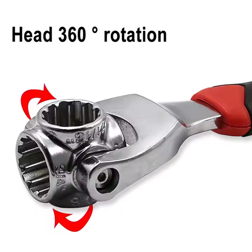 1pcs Chave de cabeça dupla com rotação de 360° 52 em 1 Chave multi-ferramenta 8-19mm Chave de caixa universal para reparação de automóveis