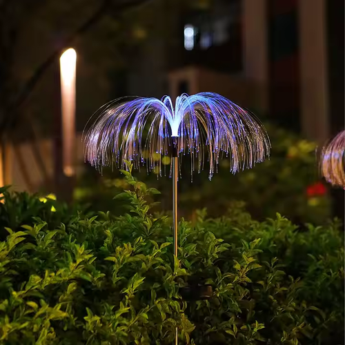 Luz solar, água-viva à prova d' água, gramado, rgb, mudança de cor, paisagem, luz para quintal, caminho, feriado, decoração de festa