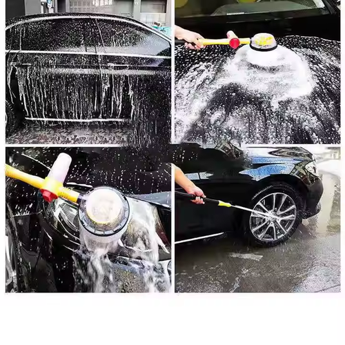 Esfregona de lavagem com água para automóveis Ferramenta de limpeza especializada para automóveis, totalmente automática, escova de cerdas macias com haste longa rotativa que não danifica