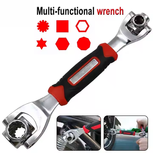 1pcs Chave de cabeça dupla com rotação de 360° 52 em 1 Chave multi-ferramenta 8-19mm Chave de caixa universal para reparação de automóveis