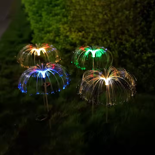 Luz solar, água-viva à prova d' água, gramado, rgb, mudança de cor, paisagem, luz para quintal, caminho, feriado, decoração de festa