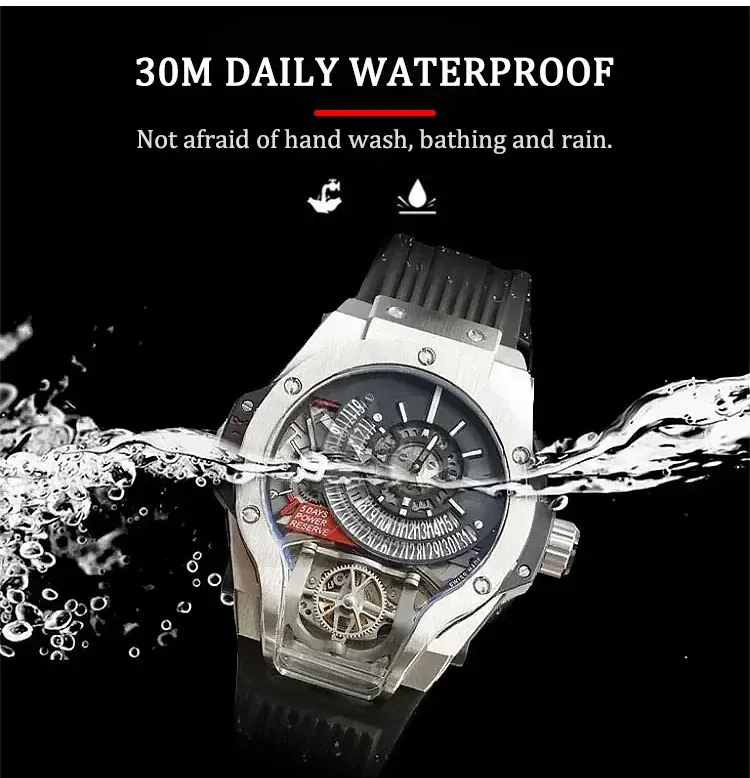 Free Delivery In Ghana--Men's Luxury Fashion Large Dial Sports Watch