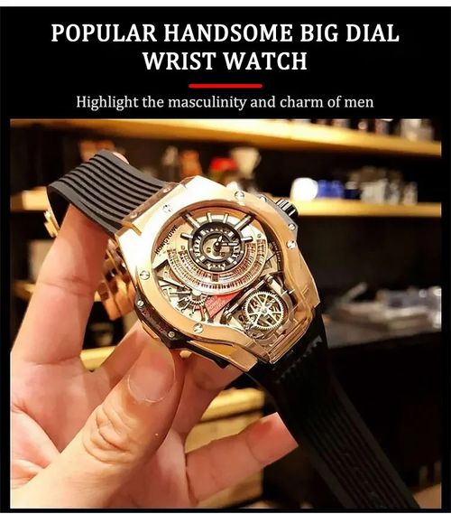 Free Delivery In Ghana--Men's Luxury Fashion Large Dial Sports Watch