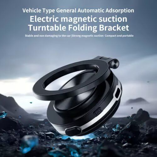 360° Rotate Phone Holder Magnetic Vacuum Adsorption Car Strong Suction Cup Mount