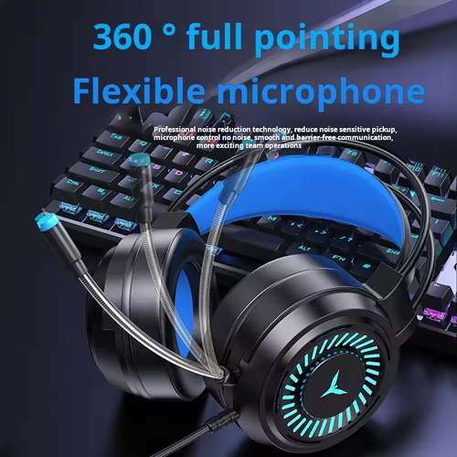 G58 Esports Gaming Headsets 7.1 Channel Wired Computer Headsets Microphones Featuring Metal Construction