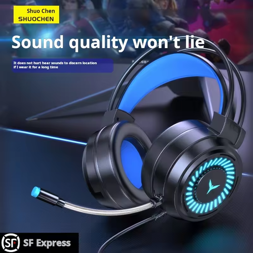 G58 Esports Gaming Headsets 7.1 Channel Wired Computer Headsets Microphones Featuring Metal Construction