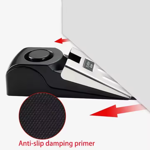Anti-theft 120db Wedge Door Stop Alarm Stopper Wireless Vibration Alarm Entry Portable Traveling Security Door Stop Safety Alarm