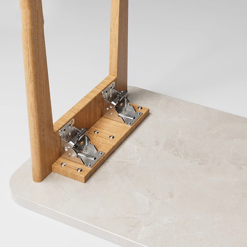 (4PCS）Heavy-Duty Folding Table Leg Brackets with Self-Locking Hinges