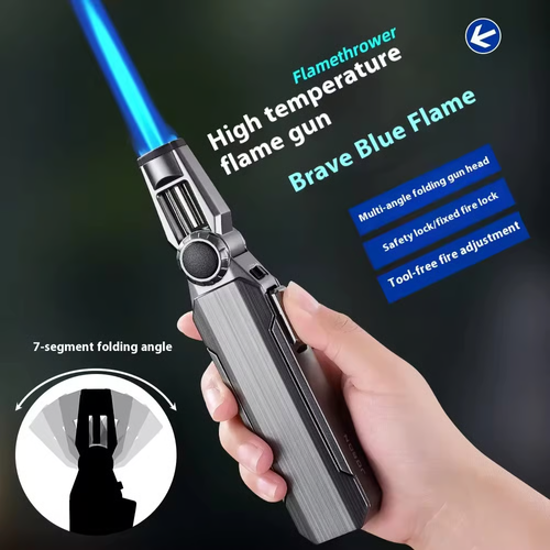 Seven-Stage Folding Straight-Injection Flamethrower