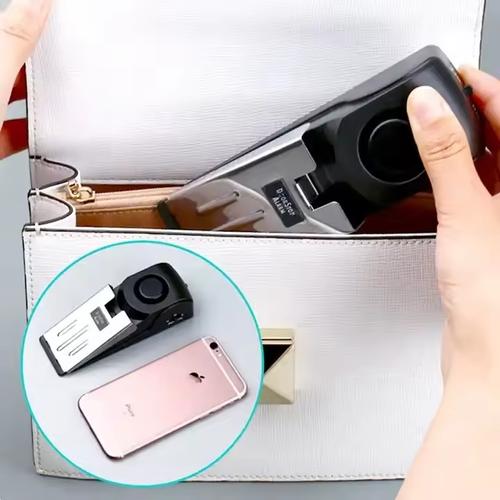 Anti-theft 120db Wedge Door Stop Alarm Stopper Wireless Vibration Alarm Entry Portable Traveling Security Door Stop Safety Alarm