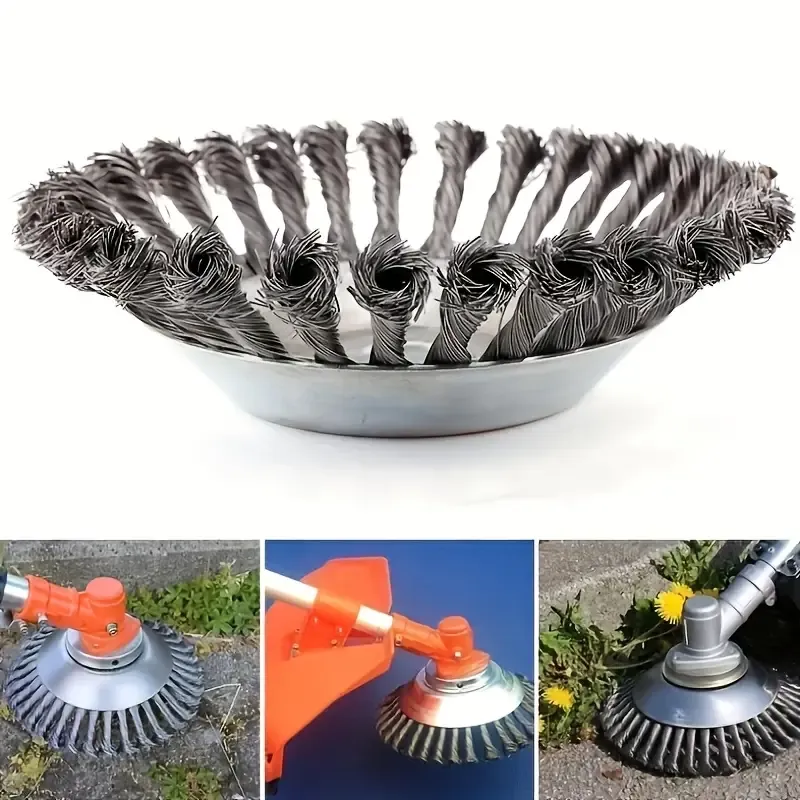 1pc Heavy-Duty Metal Lawn Mower Blade | Durable Weed Eater Attachment Accessory for Efficient Grass Trimming and Weeding, Lawn Mower Accessories with Steel Wire Cutting Wheel