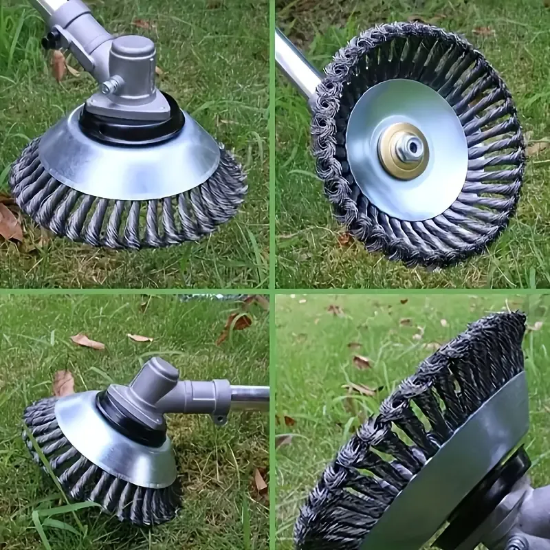 1pc Heavy-Duty Metal Lawn Mower Blade | Durable Weed Eater Attachment Accessory for Efficient Grass Trimming and Weeding, Lawn Mower Accessories with Steel Wire Cutting Wheel