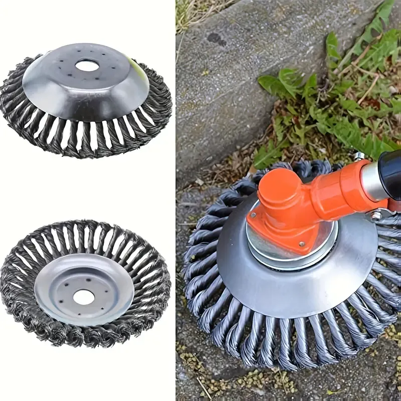 1pc Heavy-Duty Metal Lawn Mower Blade | Durable Weed Eater Attachment Accessory for Efficient Grass Trimming and Weeding, Lawn Mower Accessories with Steel Wire Cutting Wheel